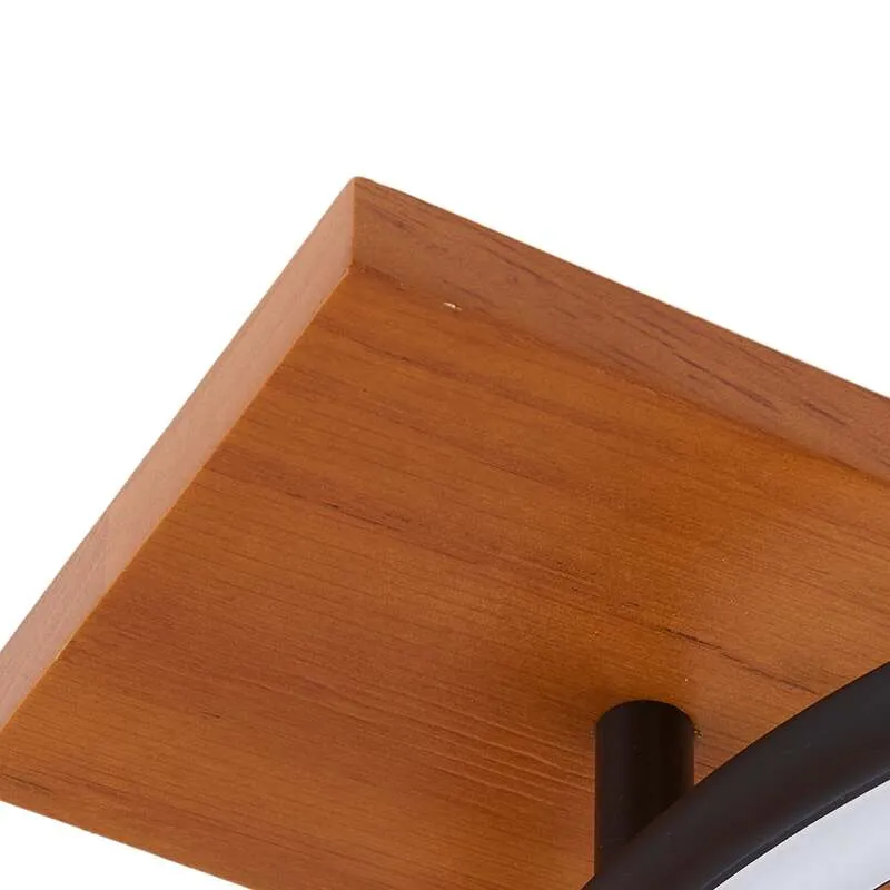 B-Ware Lindby LED-Deckenlampe Galad schwarz Holz 2-flg 75 cm dimmbar warmweiß