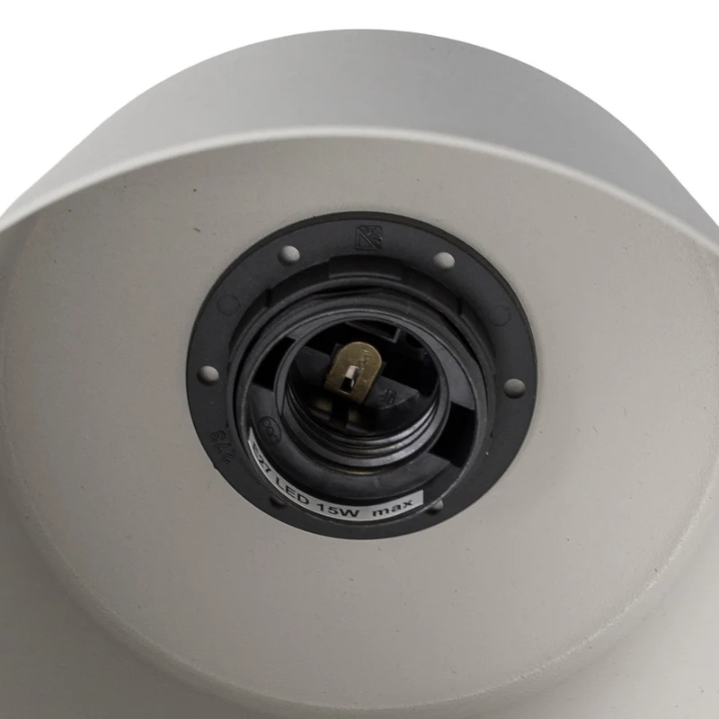 B-Ware Wandleuchte Dunka taupe 1-flammig Stahl E27 17 cm Sigma dimmbar IP20
