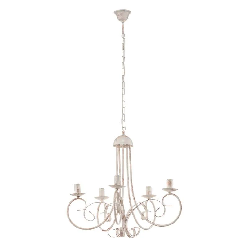 B-Ware Euluna Kronleuchter Pompei Hängelampe LED Pendelleuchte dimmbar weiß antik 60cm