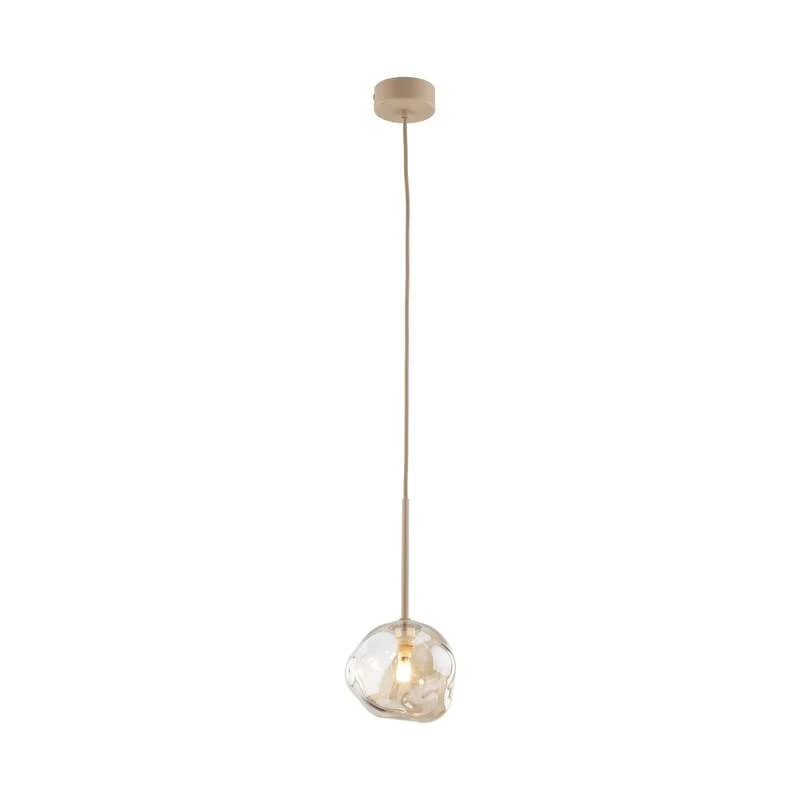 B-Ware TK-Lighting Hängeleuchte Lava LED Pendelleuchte Lampe dimmbar sand Ø15cm