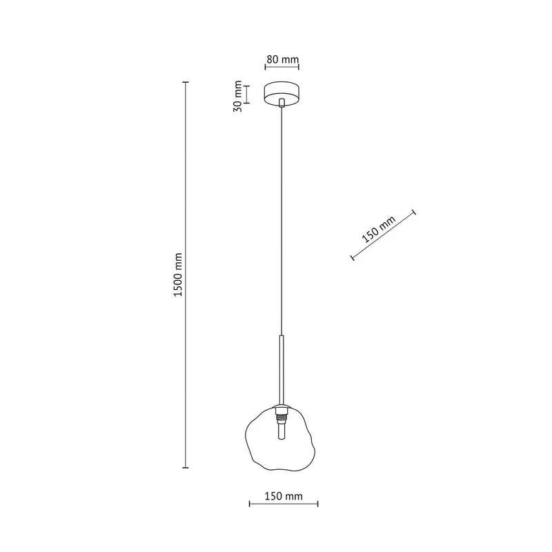 B-Ware TK-Lighting Hängeleuchte Lava LED Pendelleuchte Lampe dimmbar sand Ø15cm