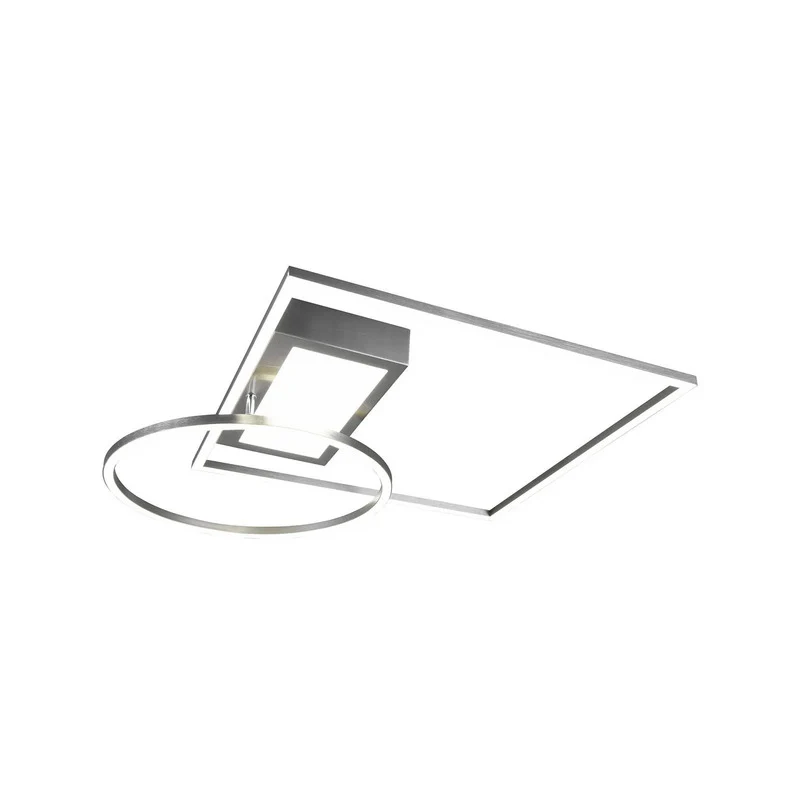 B-Ware Lindby Deckenleuchte Lampe LED Fernbedienung dimmbar Aluminium nickel warmweiß