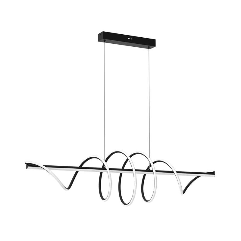 B-Ware LED Hängelampe Pendelleuchte Leuchte Kunststoff Metall schwarz Twist 110 cm