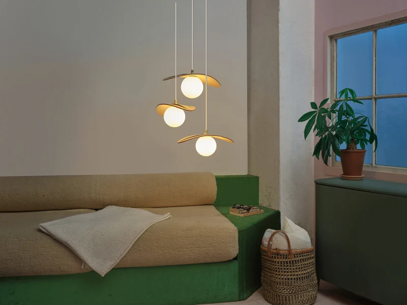 B-Ware OSRAM Pendelleuchte Hängelampe Decor Pearl G9 LED Leuchte Filz Beige Innenraum