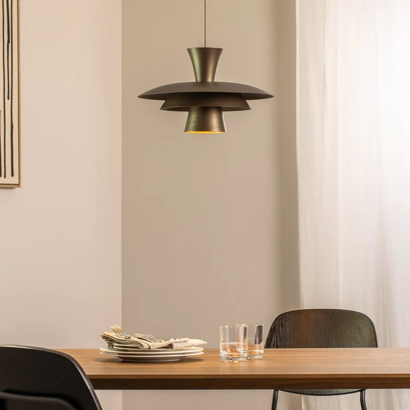 B-Ware Hängeleuchte Plato Pendelleuchte Titan Stahl Lampe E27 LED Wohnzimmer Esszimmer