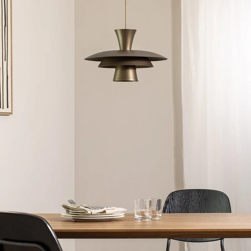 B-Ware Hängeleuchte Plato Pendelleuchte Titan Stahl Lampe E27 LED Wohnzimmer Esszimmer