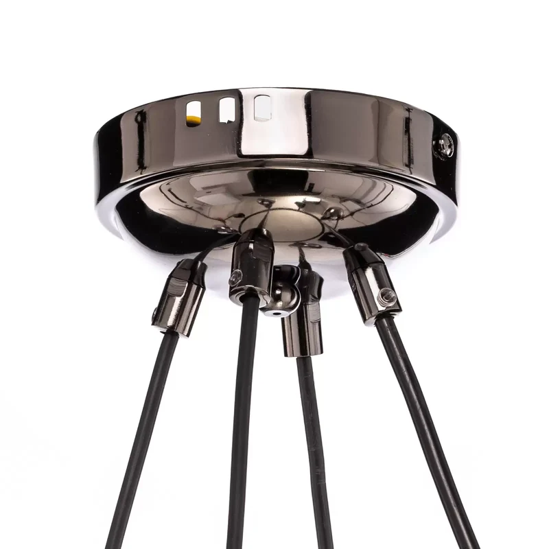 B-Ware Lucea Hängeleuchte Zerde 4+4 Ø 82 cm schwarz-chrom 8-flammig Deckenlampe Lampe