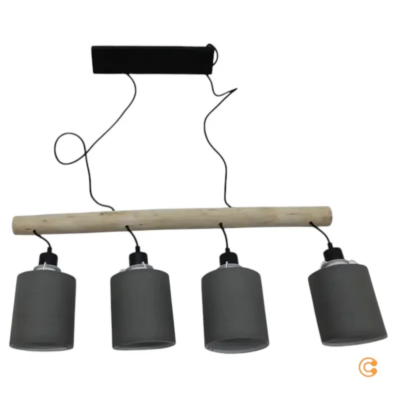 B-Ware Hängelampe Tribu Hängeleuchte Green Papierschirme Lampe vierflammig