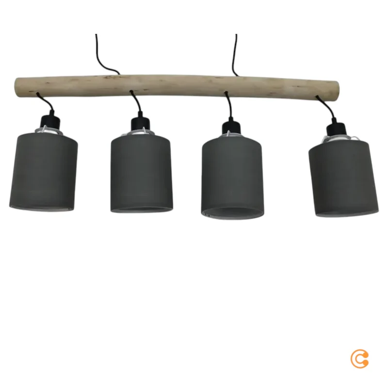 B-Ware Hängelampe Tribu Hängeleuchte Green Papierschirme Lampe vierflammig