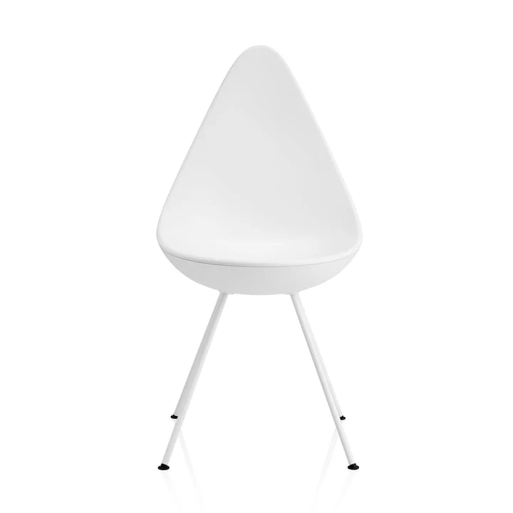B-Ware Fritz Hansen Drop Stuhl Küchenstuhl Esszimmerstuhl Essstuhl Wohnzimmerstuhl weiß