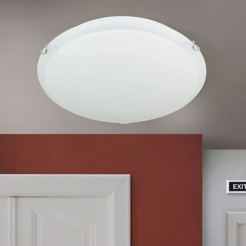 B-Ware Deckenleuchte Agada Opalglas Chrom 40 cm Deckenlampe Lampe Leuchte Spot Licht