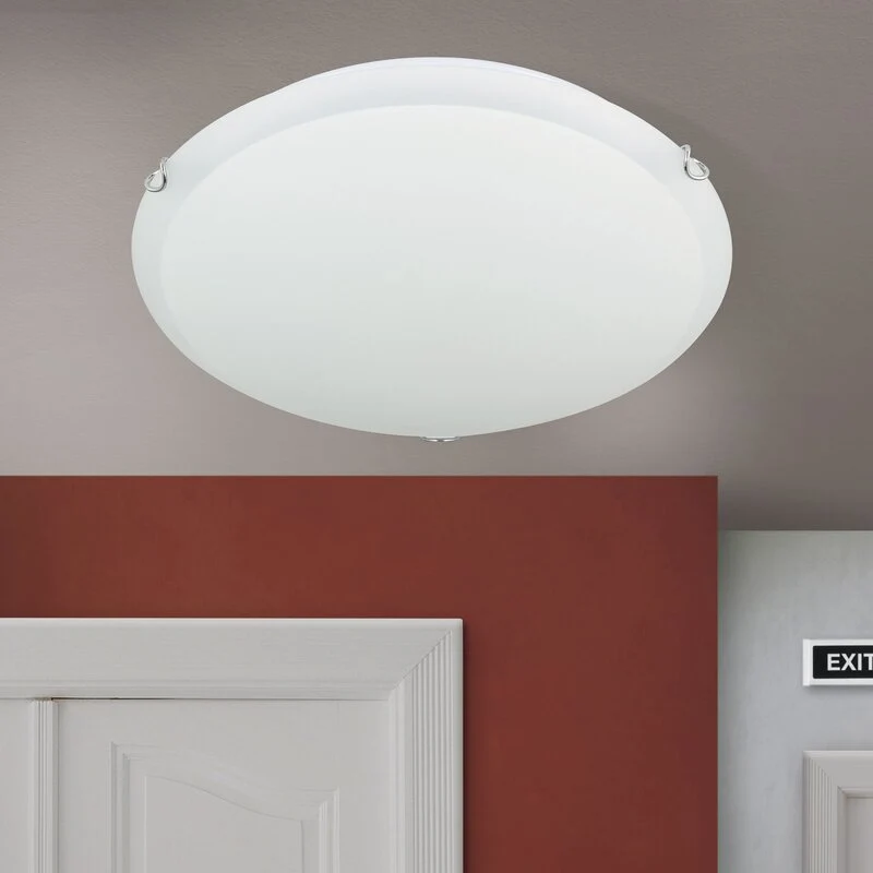 B-Ware Deckenleuchte Agada Opalglas Chrom 40 cm Deckenlampe Lampe Leuchte Spot Licht