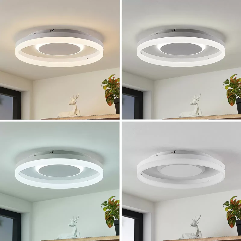 B-Ware Lindby Deckenleuchte Deckenlampe LED Felisha RGBW Fernbedienung sandweiß Wohn657
