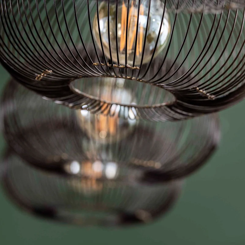 B-Ware Hängeleuchte Rippberg schwarz vierflammig Deckenlampe Deckenleuchte Lampe Spot