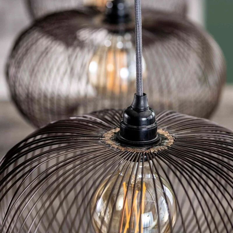 B-Ware Hängeleuchte Rippberg schwarz vierflammig Deckenlampe Deckenleuchte Lampe Spot