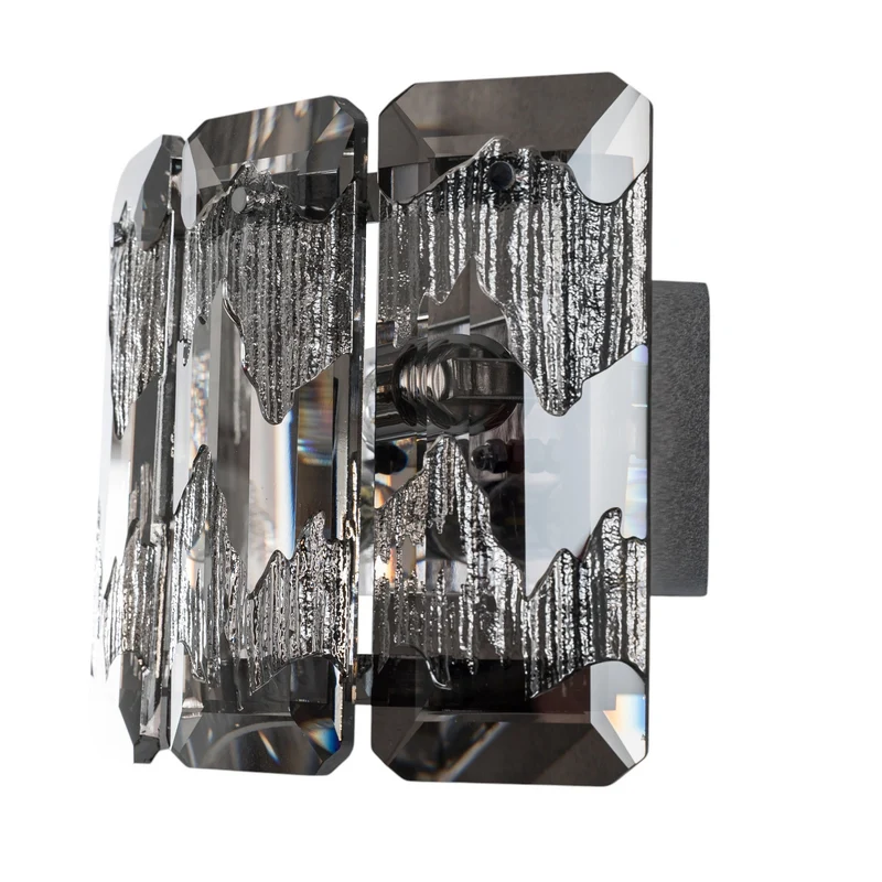 B-Ware Lucea Orvin Wandleuchte Lampe Wandlampe chrom Glas 2flammig transparent