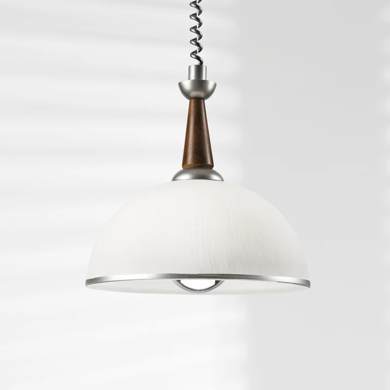 B-Ware Ilsa Hängeleuchte Pendelleuchte Deckenlampe weiß silber Ø 30 cm höhenverstellbar