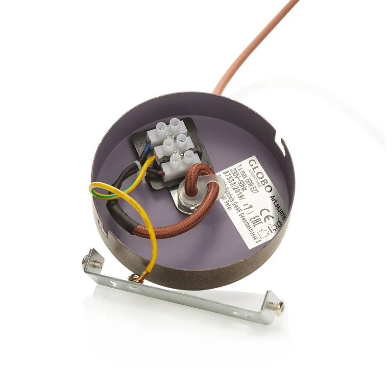 B-Ware Globo Pendellampe Hängeleuchte Xirena I LED Lampe dimmbar rost gold Ø41cm