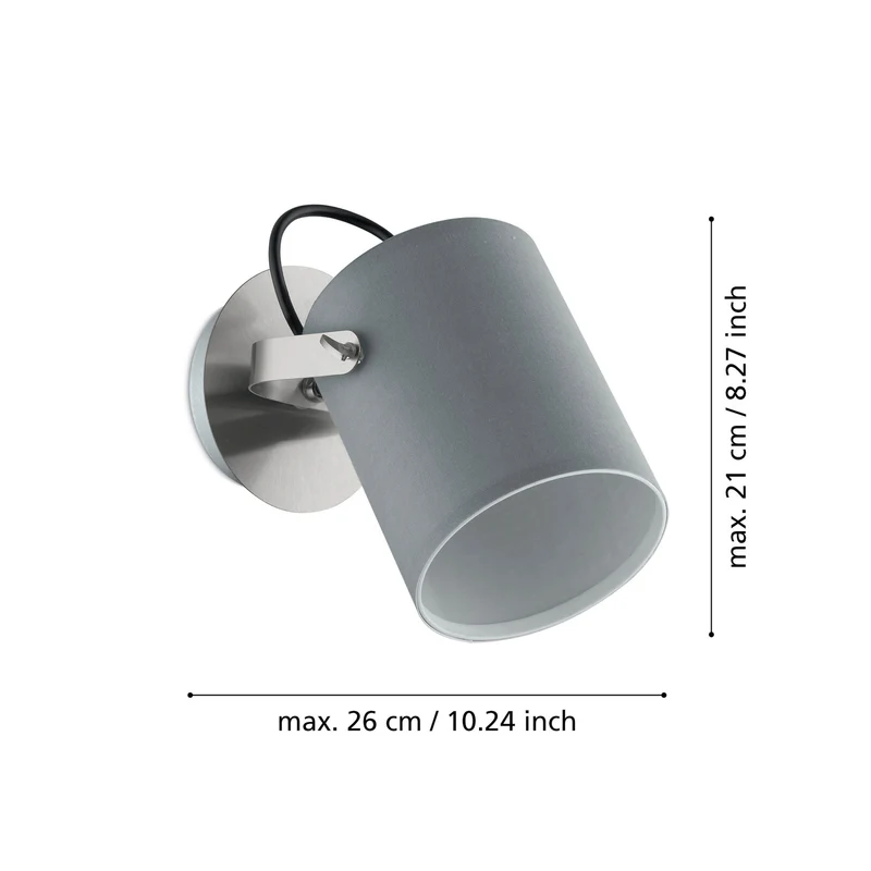 B-Ware Eglo Deckenlampe Villabate LED Lampe Leuchte dimmbar grau nickel Ø12cm 1xE27 10W
