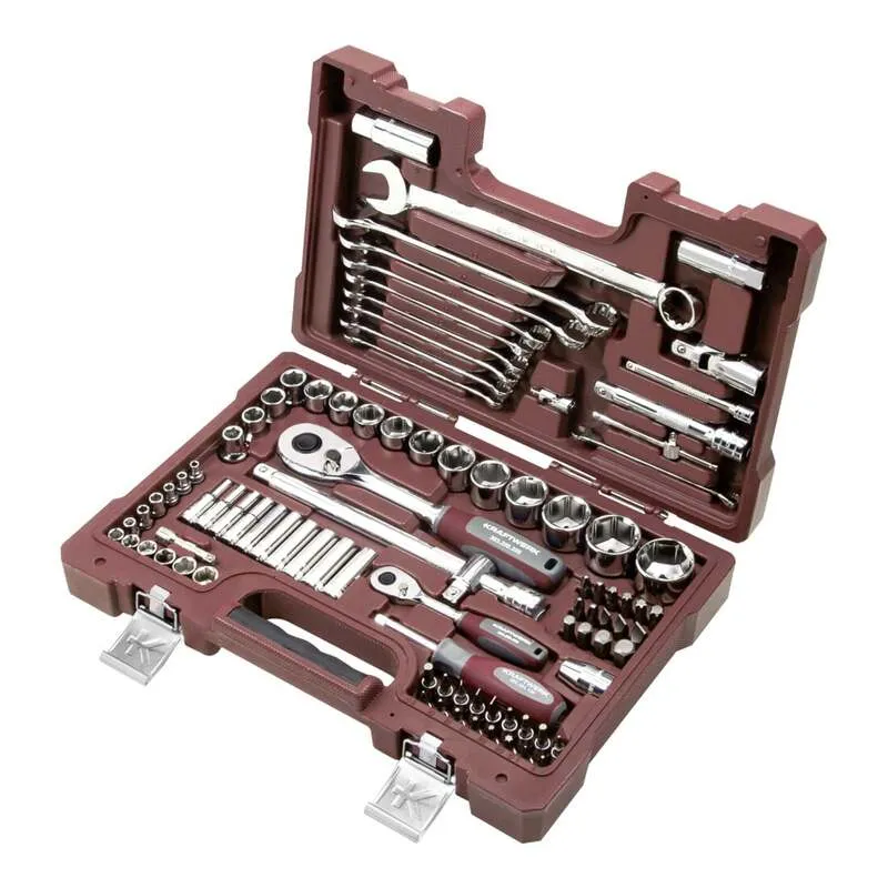 B-Ware Kraftwerk Steckschlüssel Werkzeugset 93-teilig 1/4" und 1/2" Werkstatt Koffer