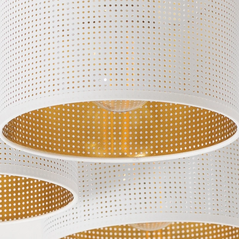 B-Ware Luminex Deckenleuchte Jovin LED 5-flammig dimmbar gold weiß Ø58cm IP20 18cm