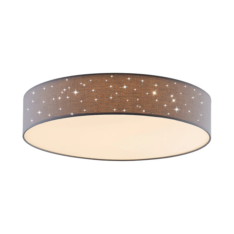 B-Ware Lindby Deckenlampe Ellamina LED Lampe dimmbar hellgrau mit Fernbedienung 60cm
