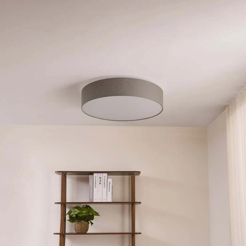B-Ware Lindby Deckenlampe Ellamina LED Lampe dimmbar hellgrau mit Fernbedienung 60cm