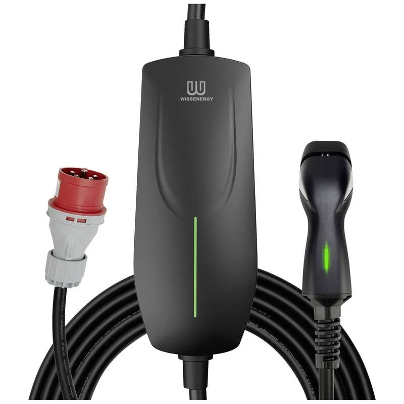 B-Ware Wissenergy Mobile Ladestation Typ 2 Mode 2 16A 11kW IP66 grau 6m Kabel Länge