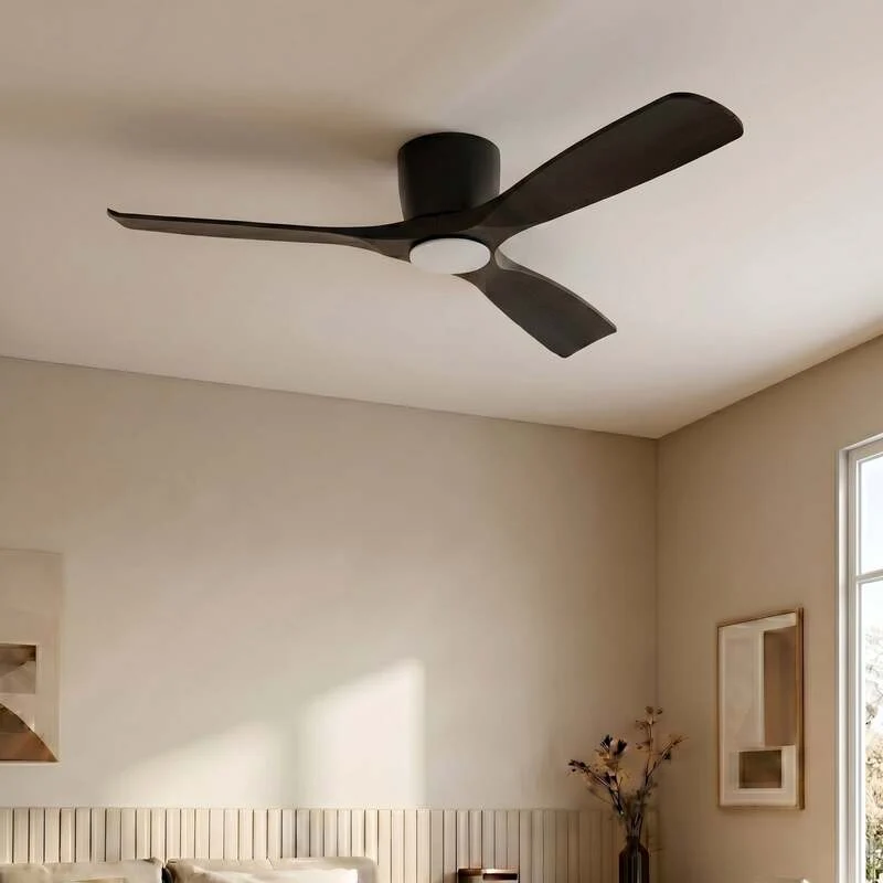 B-Ware Lucande Deckenventilator Moneno smart schwarz LED Ventilator dimmbar Tuya 131cm
