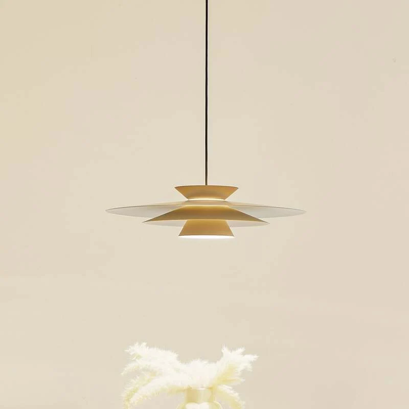 B-Ware Lucande Pendelleuchte Hängeleuchte LED Livie Aluminium beige weiß matt 50 cm