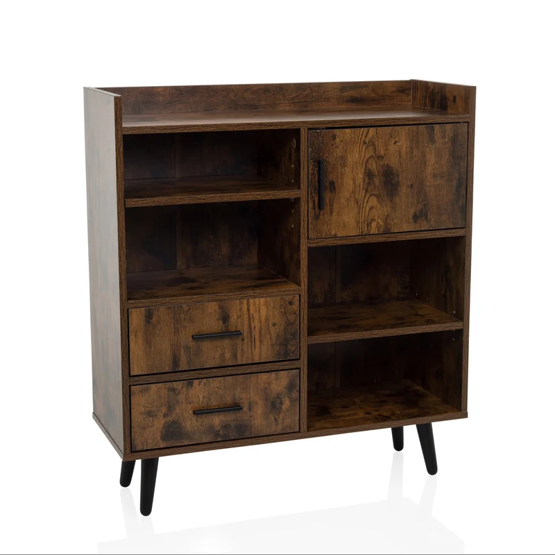 B-Ware hjh LIVING Sideboard / Kommode MYRDAL 80x30x90 cm 2 Schubladen Schrank