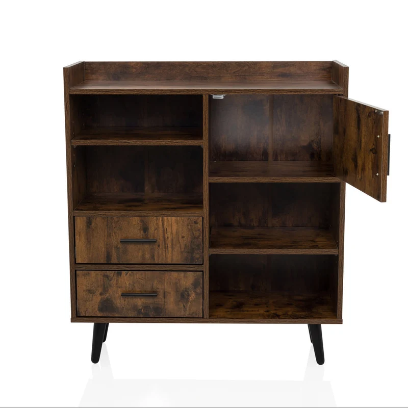 B-Ware hjh LIVING Sideboard / Kommode MYRDAL 80x30x90 cm 2 Schubladen Schrank