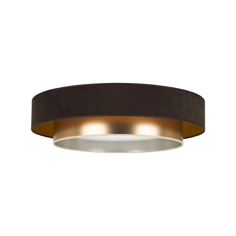 B-Ware Luneta Deckenlampe Deckenleuchte LED Samt braun gold Fernbedienung dimmbar64