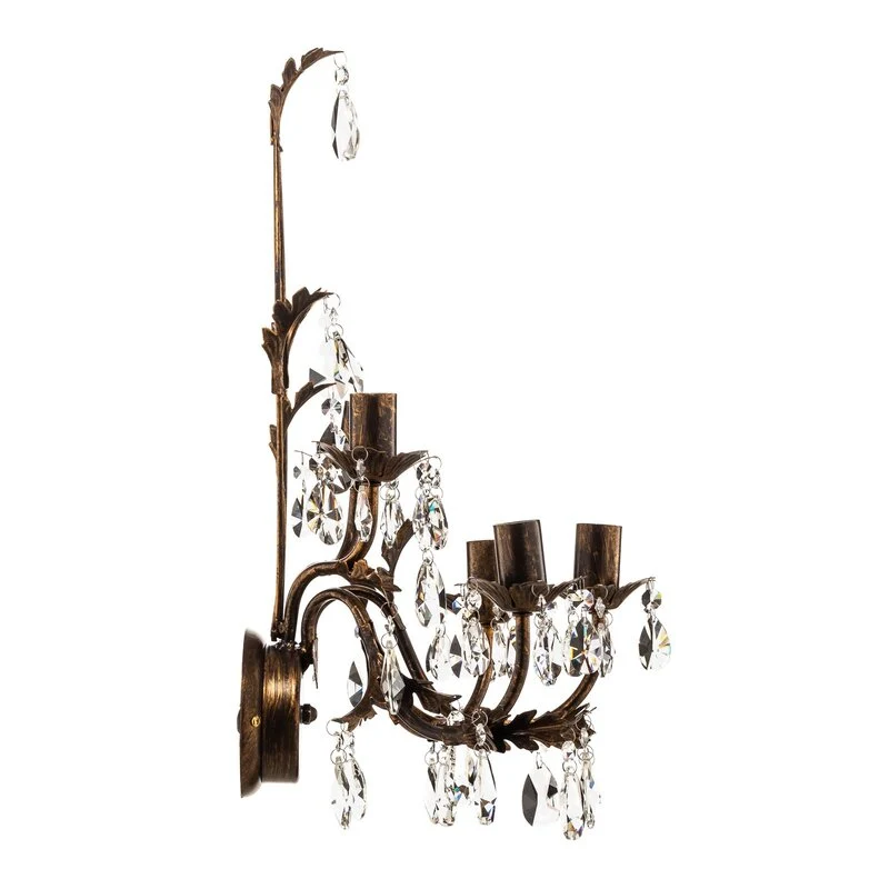 B-Ware ONLI Kristall-Wandleuchte Teresa bronze fünfflammig Wandlampe Lampe Leuchte Spot