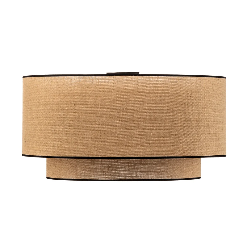 B-Ware Euluna Deckenlampe Boho jute & black Ø60cm Deckenlampe Deko-Deckenlicht Leuchte