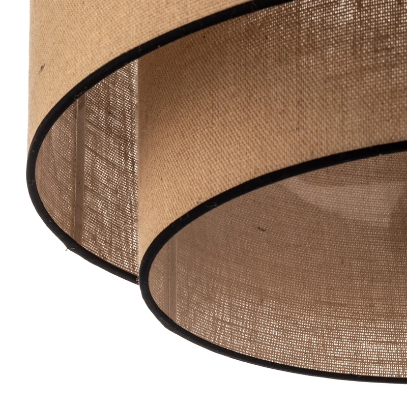 B-Ware Euluna Deckenlampe Boho jute & black Ø60cm Deckenlampe Deko-Deckenlicht Leuchte