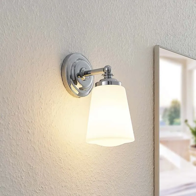 B-Ware Arcchio Wandleuchte Mahdi LED Wandlampe dimmbar chrom IP44 11cm Badezimmerlampe