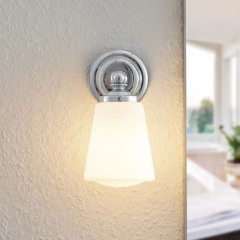B-Ware Arcchio Wandleuchte Mahdi LED Wandlampe dimmbar chrom IP44 11cm Badezimmerlampe