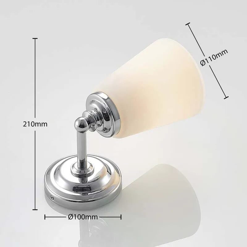 B-Ware Arcchio Wandleuchte Mahdi LED Wandlampe dimmbar chrom IP44 11cm Badezimmerlampe