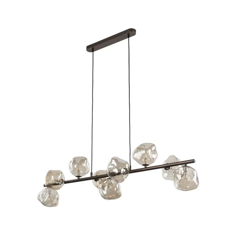 B-Ware TK-Lighting Hängeleuchte Lava 9-flammig LED Pendelleuchte dimmbar braun 116x33cm