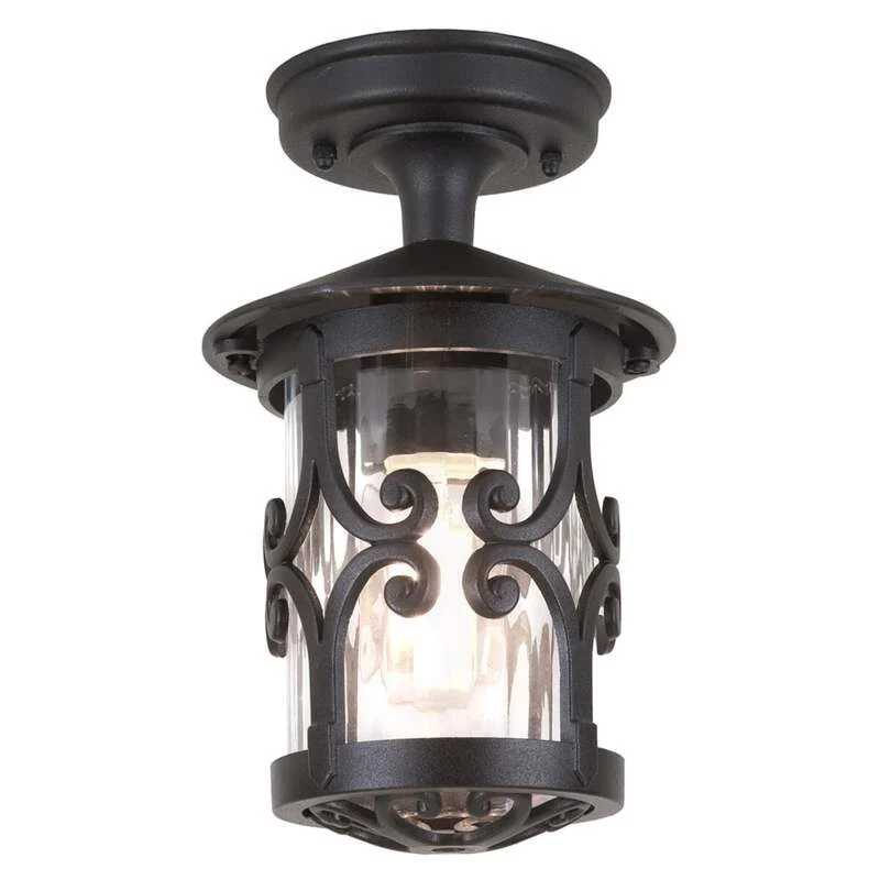 B-Ware Elstead Deckenleuchte Außenleuchte Hereford LED Lampe Gartenlampe schwarz klar