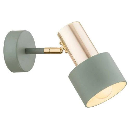 B-Ware Argon 8111 Wandspot DORIA E27 15W 230V grün/messing für angenehme Beleuchtung