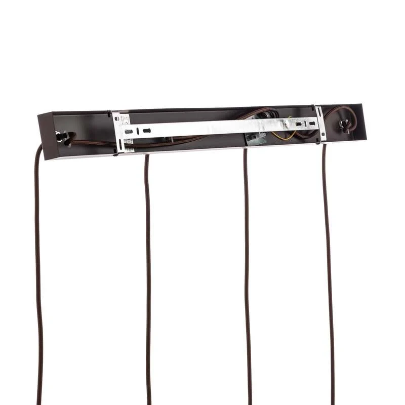 B-Ware Lindby Hängeleuchte Valentina 4-flg. Glas rund smoked für Esszimmer Wohnzimmer