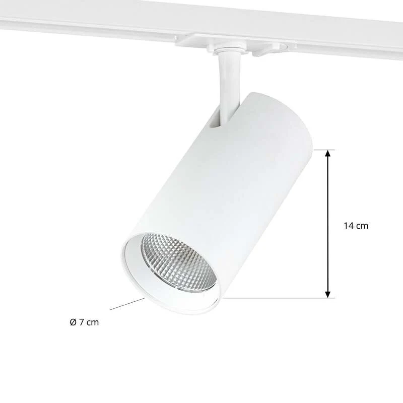 2x B-Ware Lindby LED Schienen Spot Linaro dimmbar Aluminium CCT 3000K bis 5700K weiß Ø7cm
