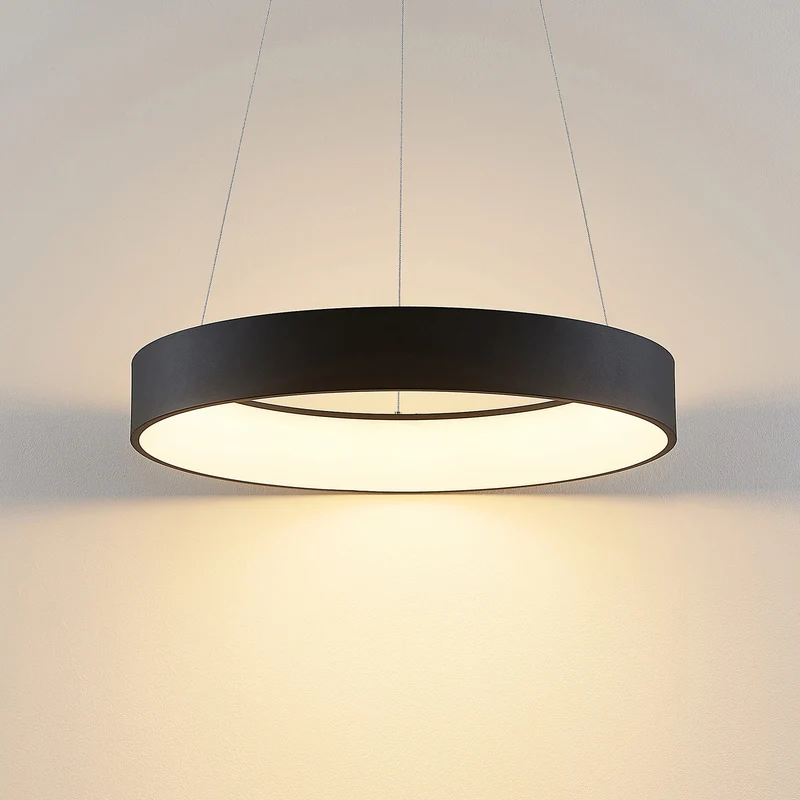 B-Ware Arcchio Pendelleuchte Hängelampe LED Lampe Aleksi schwarz Eisen Kunststoff 60 cm