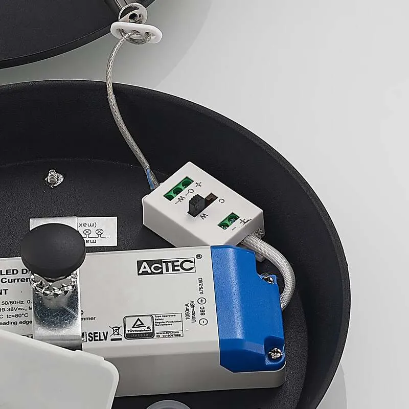B-Ware Arcchio Pendelleuchte Hängelampe LED Lampe Aleksi schwarz Eisen Kunststoff 60 cm