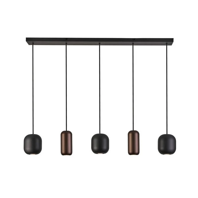 B-Ware Brilliant Hängelampe Jane Länge 102 cm schwarz grün Deckenlampe Deckenleuchte