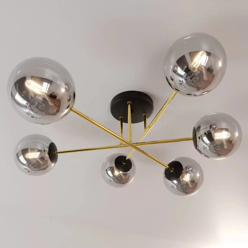 B-Ware Euluna Deckenleuchte Glassy schwarz/opal Deckenlampe Lampe Licht Leuchte Spot