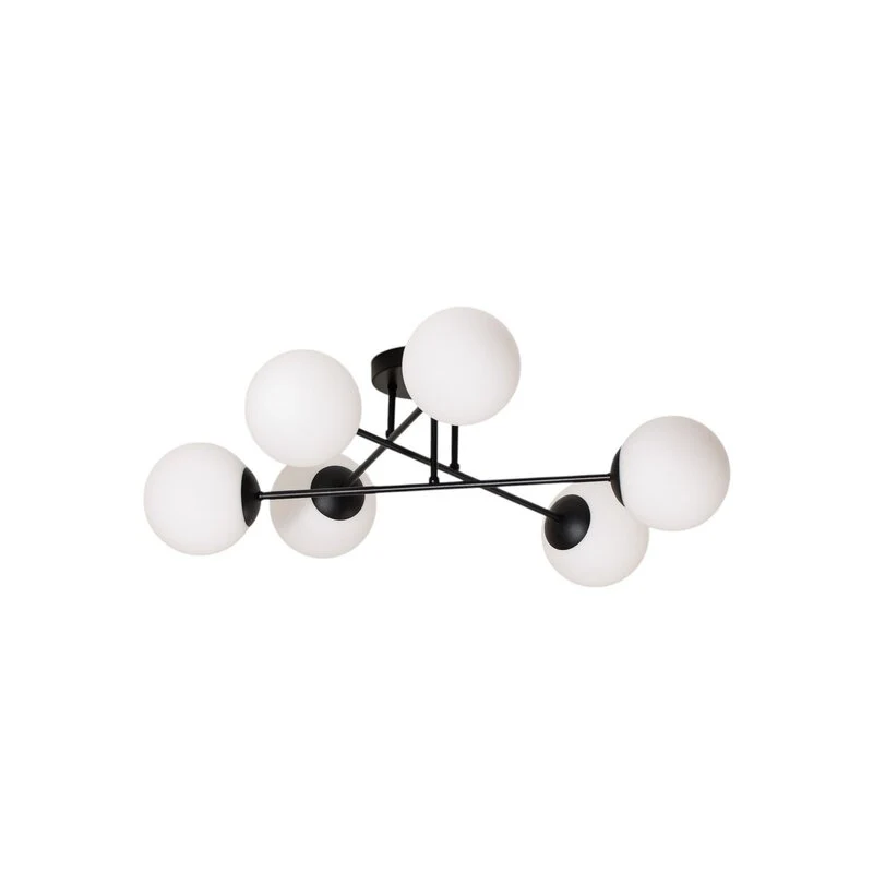 B-Ware Euluna Deckenleuchte Glassy schwarz/opal Deckenlampe Lampe Licht Leuchte Spot