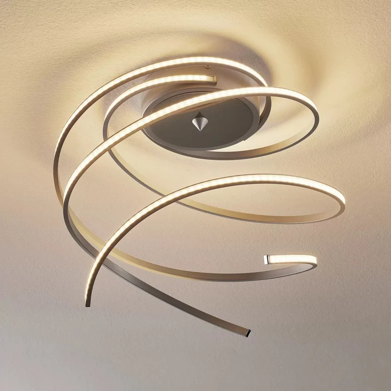 B-Ware Lungo Deckenleuchte Lampe LED Aluminium Fernbedienung 3 armig Hersteller